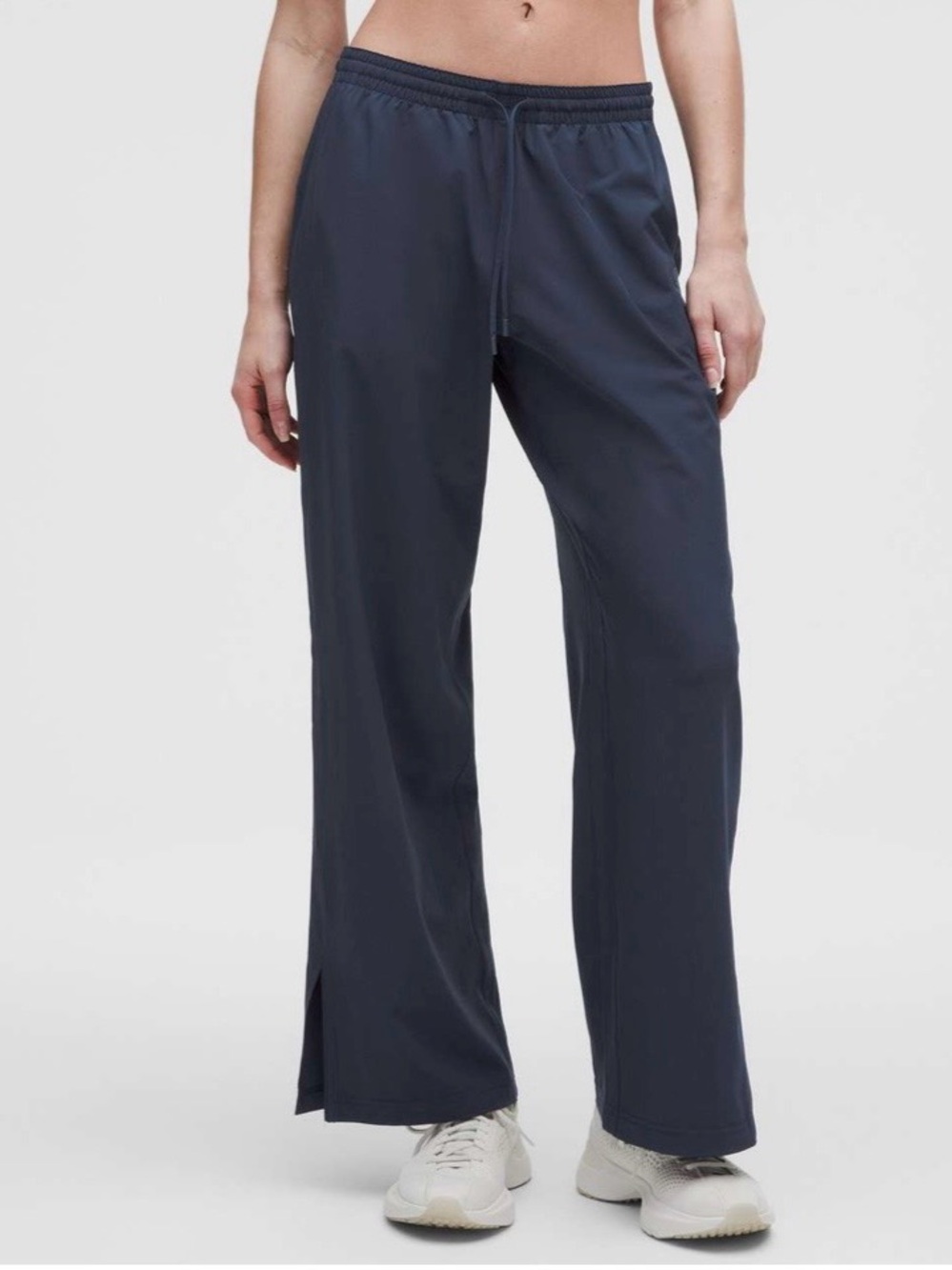 lululemon athletica “Court Rival” Navy Wide-Leg Lounge Pants with Side Slit-6